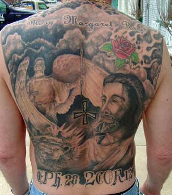 Looking for unique Anthony Riccardo Tattoos?  Holy Backpiece