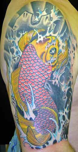 Looking for unique Anthony Riccardo Tattoos?  1/2 sleeve koi fish