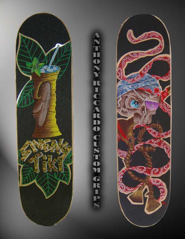 Looking for unique Skate-Boards Art Galleries?  ANTHONY RICCARDO CUSTOM GRIPS FOR SALE