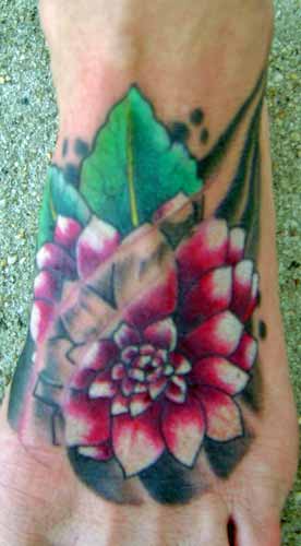 Looking for unique Anthony Riccardo Tattoos?  Foot Flower