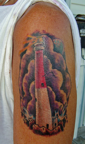 Looking for unique  Tattoos? barnegat light house on arm
