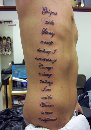 Looking for unique  Tattoos? The serenity prayer