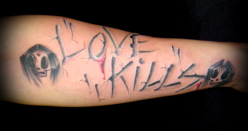 Looking for unique New School tattoos Tattoos?  Love Kills