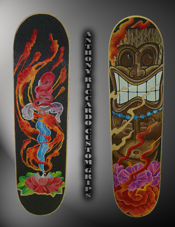 Looking for unique Skate-Boards Art Galleries?  ANTHONY RICCARDO CUSTOM GRIPS FOR SALE