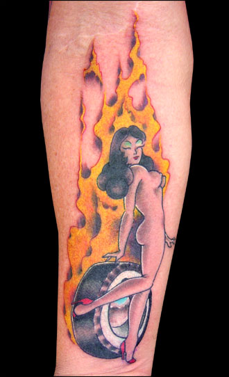 Looking for unique Anthony Riccardo Tattoos?  Pin-up girl