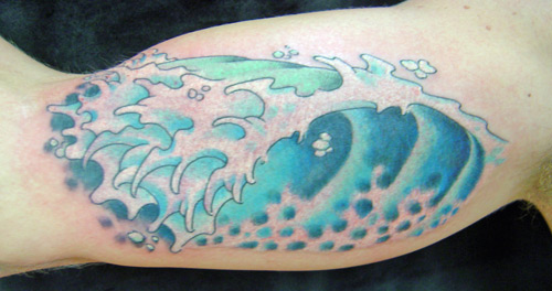 Looking for unique  Tattoos? water wave tsunami tattoo