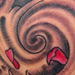 tattoo galleries/ - water tunnel whirlpool with flower - 10859