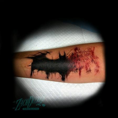 tattoos/ - Trash Polka/Splatter Batman Symbol - 131995