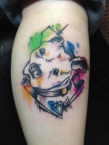 tattoos/ - Watercolor dog - 125555