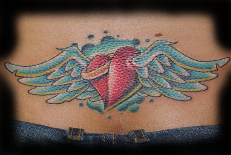 Looking for unique Elmo Tattoos?  Heart and Wings