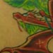 tattoo galleries/ - Red Dragon with flower tattoo