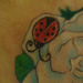 tattoo galleries/ - Flower with Lady Bug Tattoo