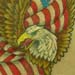 tattoo galleries/ - Harley logo with Eagle and American Flag Tattoo