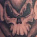 tattoo galleries/ - Skull with Balck Flames Tattoo