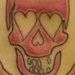 tattoo galleries/ - Skull with Heart Eyes tattoo