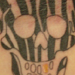 tattoo galleries/ - Skull with Zebra Stripes Tattoo
