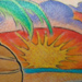 tattoo galleries/ - Sunset with Palm Tree Tattoo
