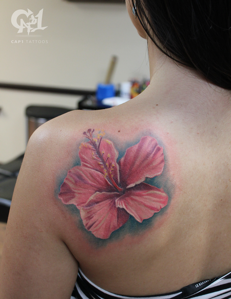 Tattoos - Hibiscus Flower Tattoo - 123373