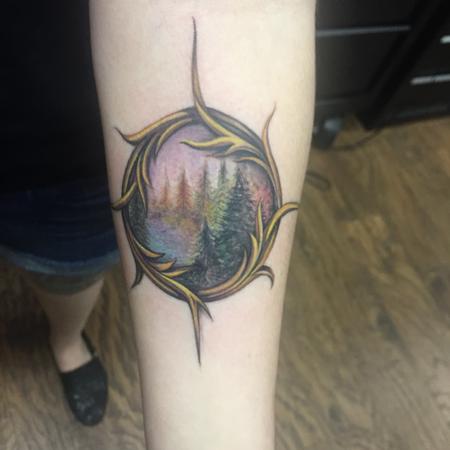 Tattoos - Nature Compass Tattoo - 112013
