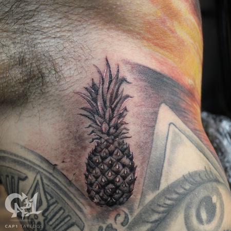 Tattoos - Small Pineapple Tattoo - 123216