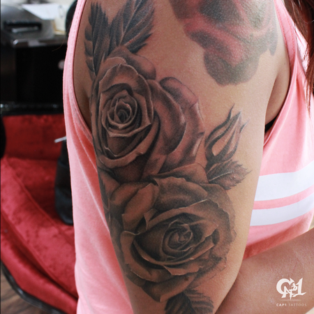 Tattoos - Rose Tattoo Sleeve - 128416