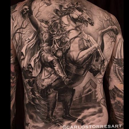 tattoos/ - Headless Horseman Back Tattoo - 92221