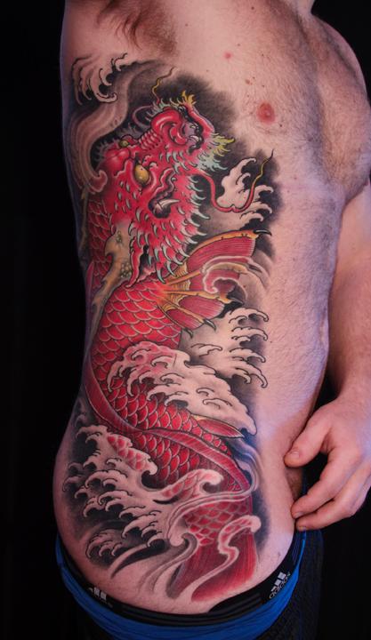 tattoos/ - dragon koi - 78702