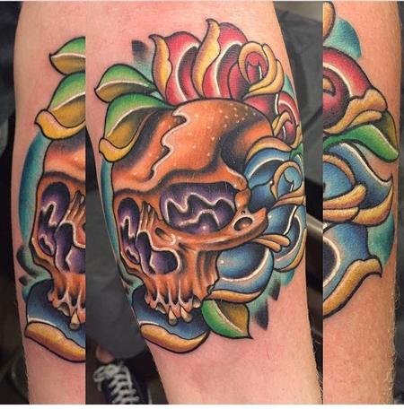 tattoos/ - Color Skull and Rose - 124944