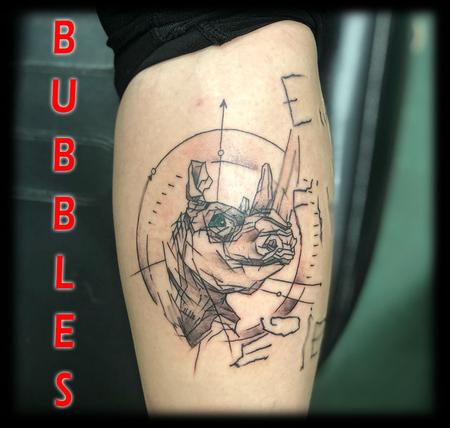 tattoos/ - geometric_rhino_bubbles - 133462