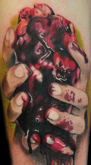 tattoos/ - Realistic Heart and Hands Tattoo - 58583
