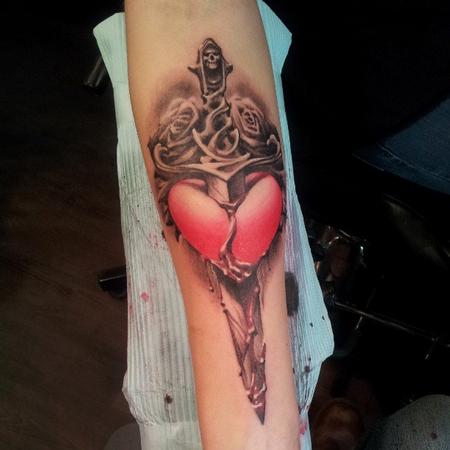 tattoos/ - Heart Dagger - 99370