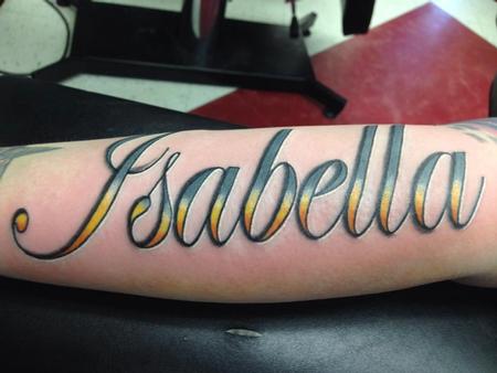 tattoos/ - Isabella in color script - 87351