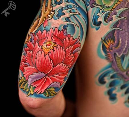 tattoos/ - Colored Flower Tattoo (#2) - 115642