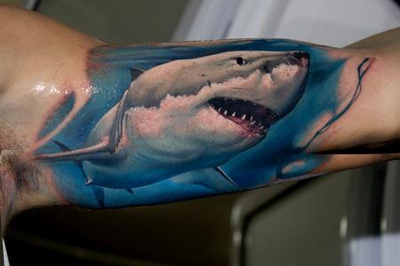 tattoos/ - Realistic Shark Tattoo - 113681