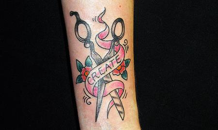 tattoos/ - Scissors color tattoo - 61613