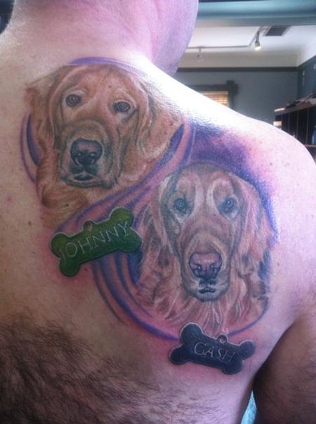 tattoos/ - Realistic Dog Portrait Tattoo - 63448