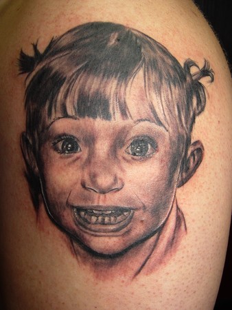 tattoos/ - Little Girl Portrait - 36452