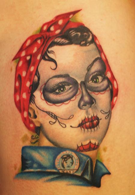 tattoos/ - Day of the Dead Rosie the Riveter - 57168