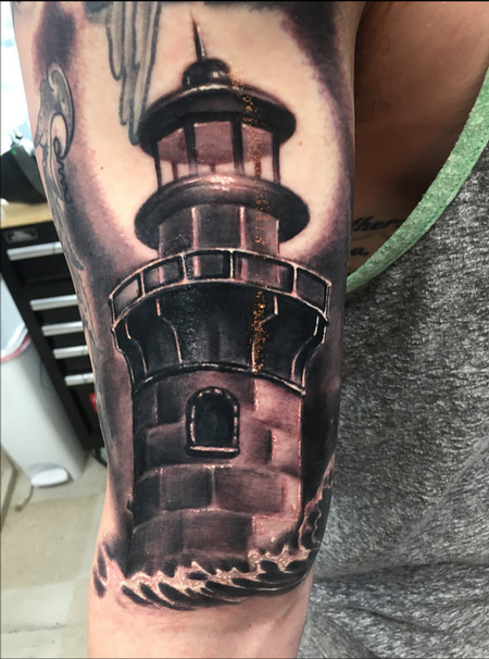 tattoos/ - Lighthouse black and grey - 132791