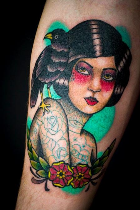 tattoos/ - Traditional lady with tattoos - 75666
