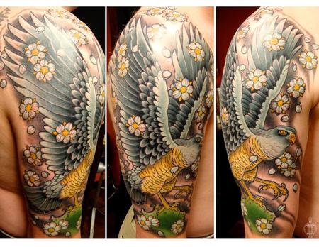 tattoos/ - Blue Falcon half sleeve - 77067