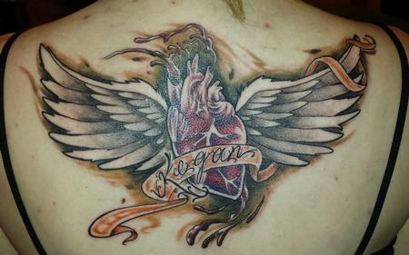Heart - Winged Heart Memorial Tattoo