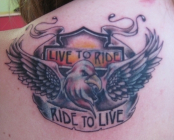 Looking for unique  Tattoos? Harley Davidson coverup tattoo