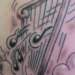 tattoo galleries/ - Harp in clouds tattoo