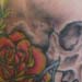 tattoo galleries/ - Skull and roses tattoo in progress