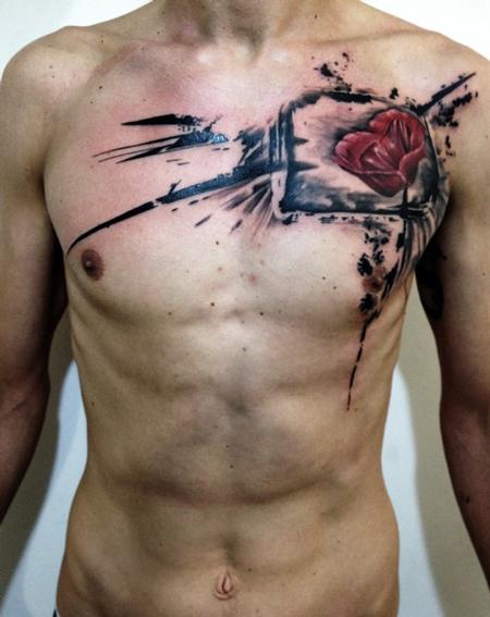 tattoos/ - Black and Red Poppy - 95127