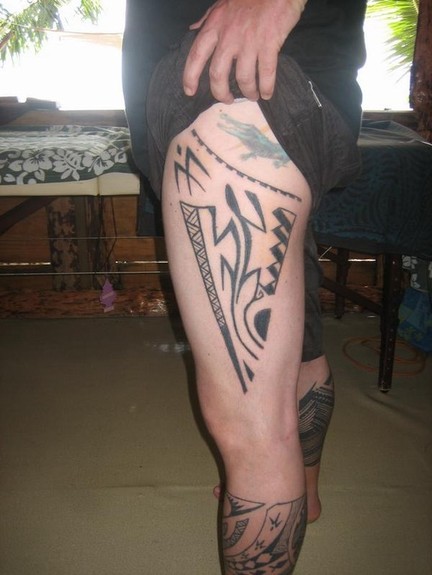 tattoos/ - traditional leg tattoo - 49752