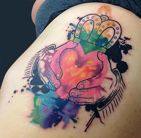 tattoos/ - Watercolor Claddagh - 109265