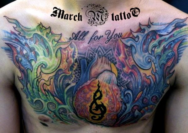 tattoos/ - Bio-Organic Chest Tattoo - 51841