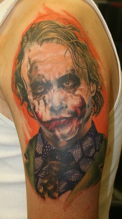 tattoos/ - joker color portrait 1st session  - 36989